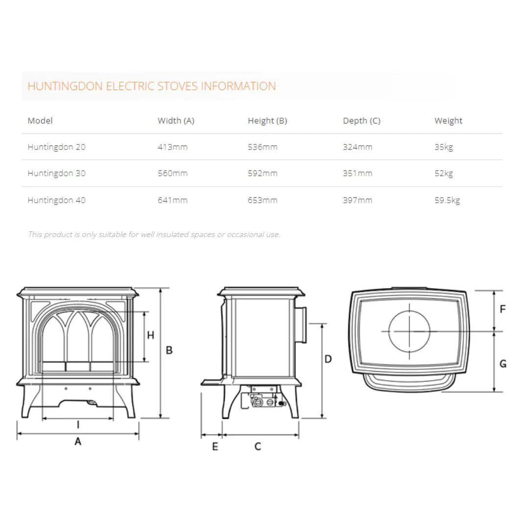 Gazco Huntingdon 30 Tracery Electric Stove