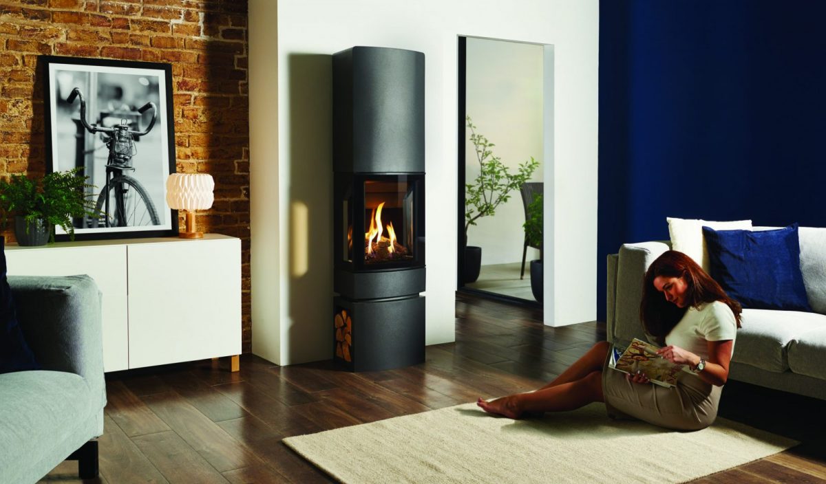 Gazco Loft Log Effect Balanced Flue Natural Gas Stove