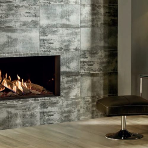 Gazco Reflex 105 Black Glass Balanced Natural Gas Fire