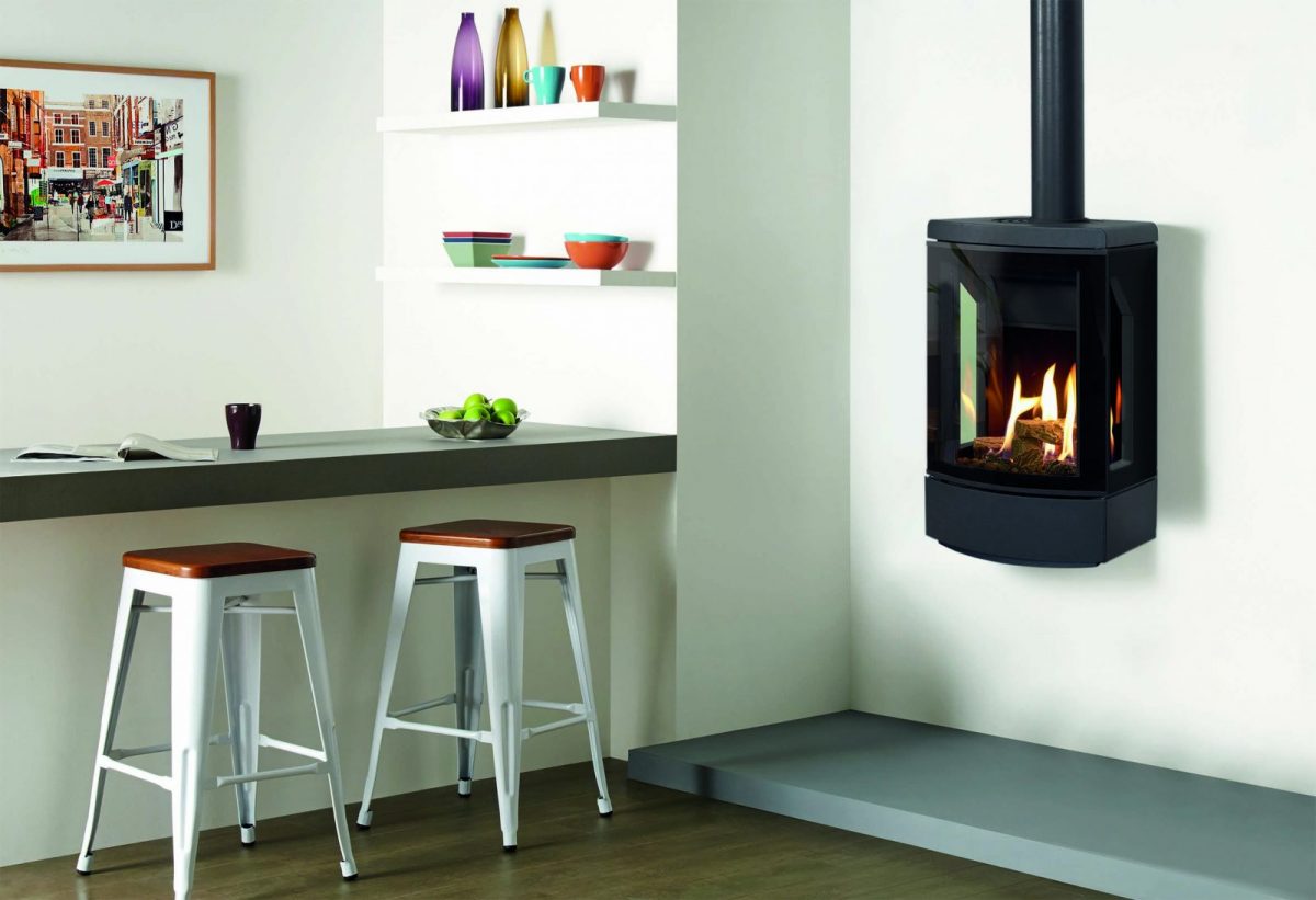 Gazco Loft Log Effect Balanced Flue Natural Gas Stove