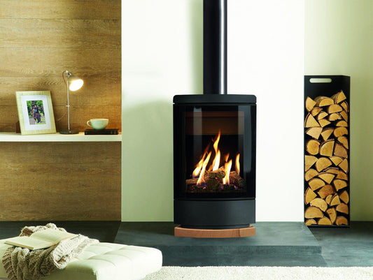 Gazco Loft Log Effect Balanced Flue Natural Gas Stove